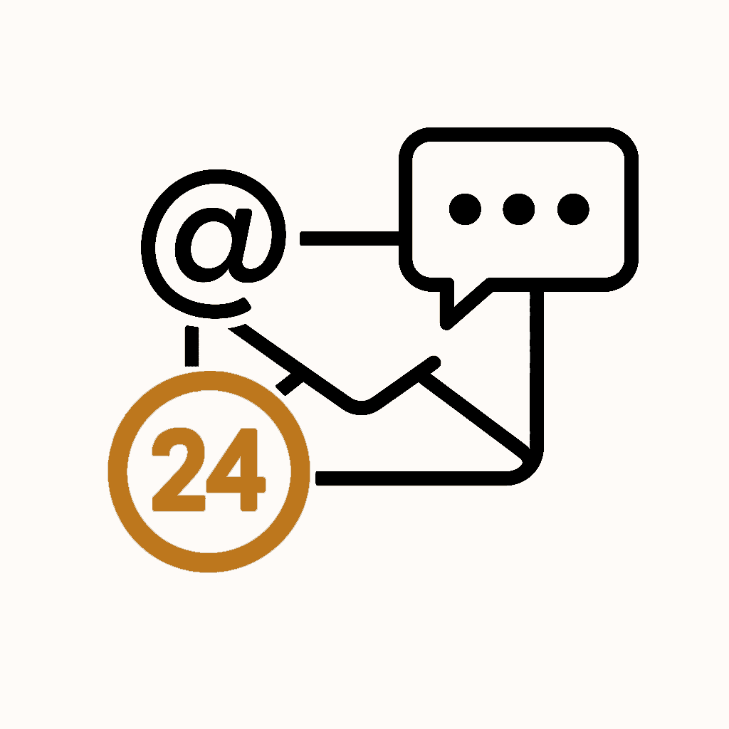 Multilingual customer support team providing live chat and email assistance on tile product, delivery, and design questions