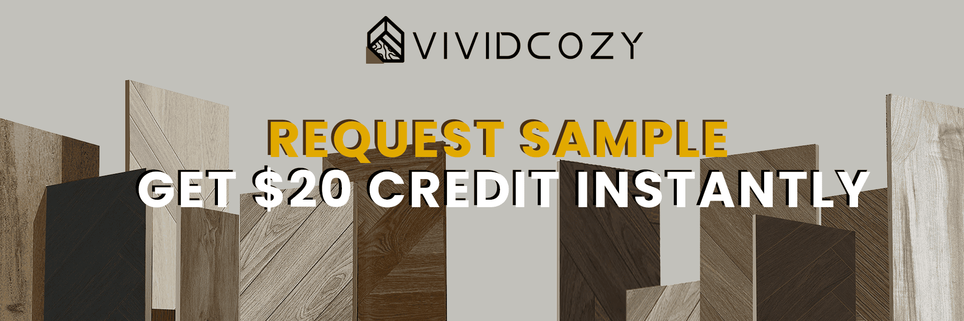Floating tile sample kits including wood-look, marble, and stone tiles — try before you buy with free tile samples from VividCozy.