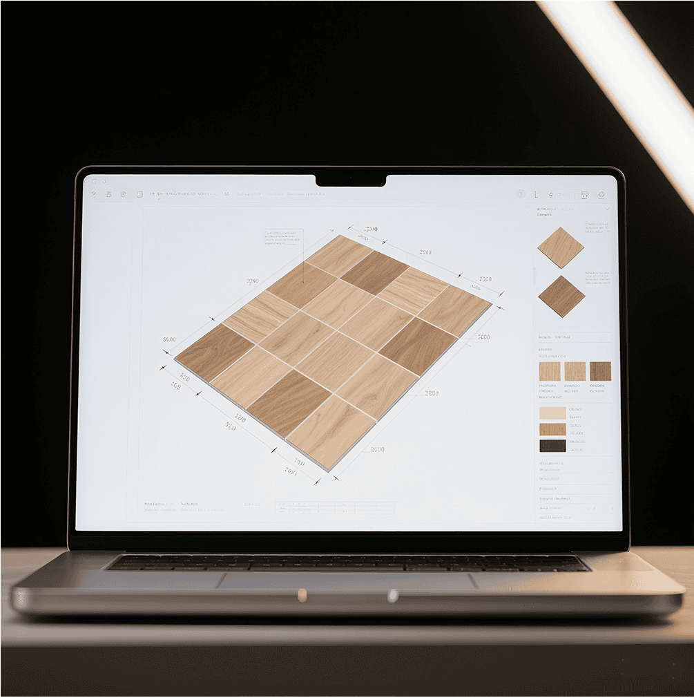 Customer uploading a tile pattern sketch to request a custom design match for production