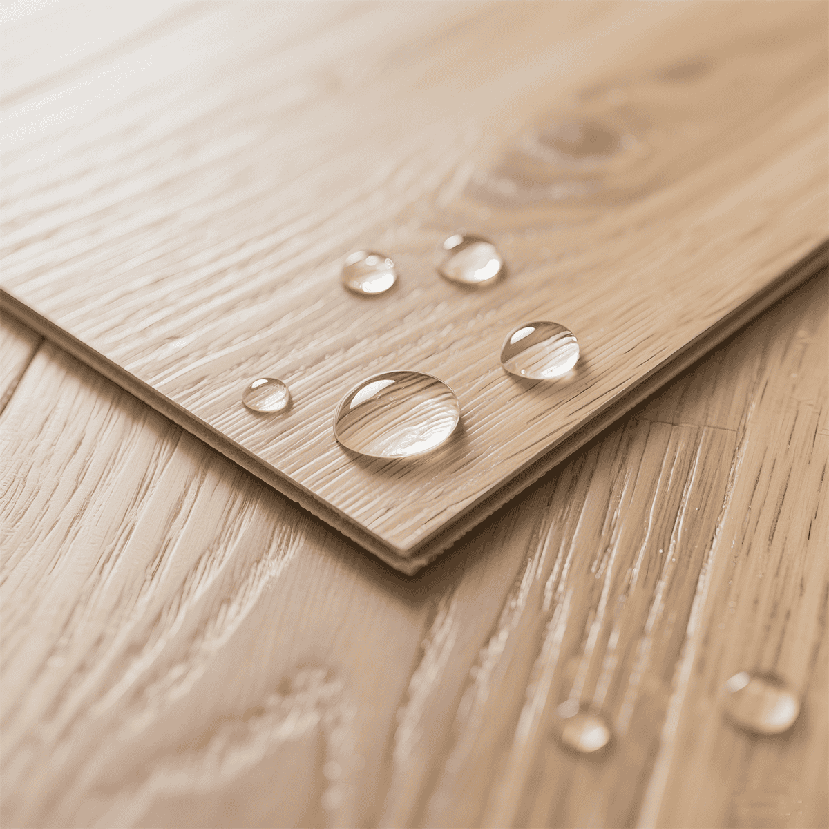 SPC floor in bathroom resisting curling from moisture