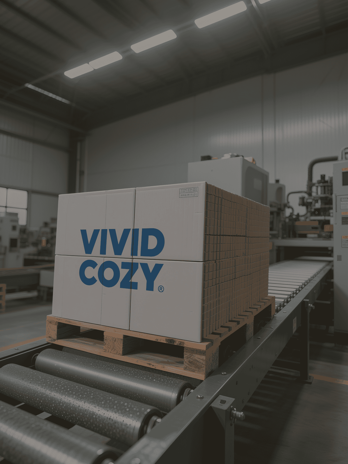 Factory tile export process with shipment visuals and pricing comparison chart