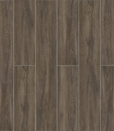 Full view of Rustic Modern Weathered Oak Wood Look Tile, showcasing its light, airy tones and authentic weathered grain. This 100% waterproof porcelain tile offers unmatched durability and easy care for a bright, sophisticated atmosphere.