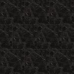 Full view of Art Deco Glamour Black Storm vinyl flooring, showcasing its commanding black marble look with elegant, seamless veins. This opulent vinyl is 100% waterproof, highly resistant to scratches, stains, and dents, offering ultimate protection and lasting beauty.