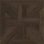 Close-up of a single Classical Stately Dark Walnut Wood Look Tile, highlighting its intricate pattern and deep, rich tones. This 100% waterproof porcelain tile offers unmatched durability and easy care for timeless elegance.