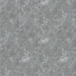 Full view of Contemporary Style Stormy Grey Stone Look SPC Vinyl Flooring, showcasing its dynamic gray tones and sleek stone pattern. This 100% waterproof SPC flooring resists scratches, stains, and dents, creating a sophisticated canvas for modern living.