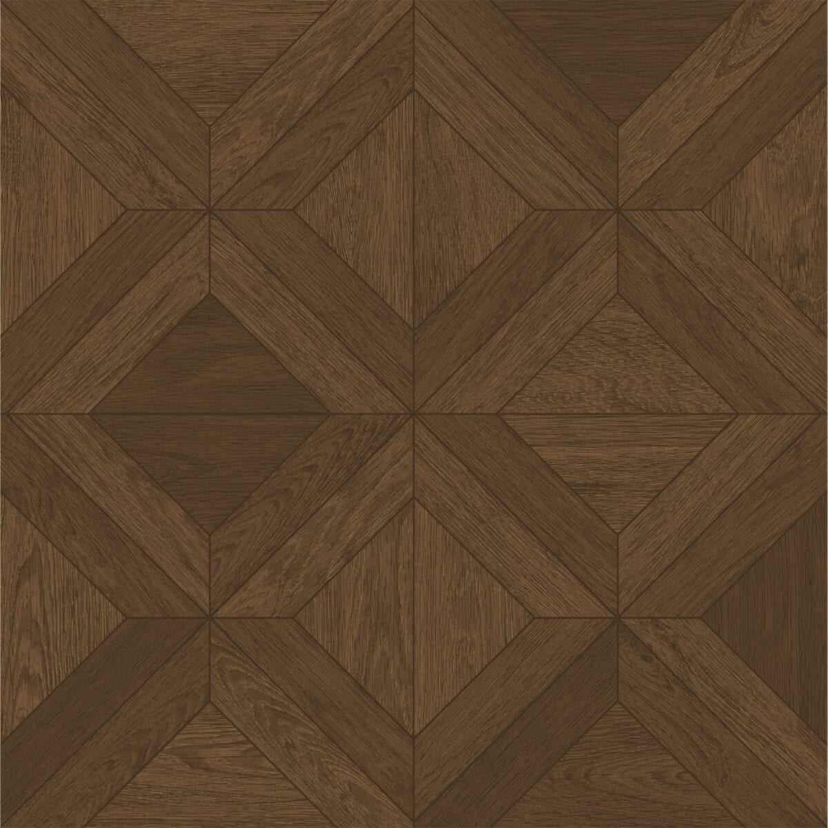 Close-up of a single Elegant Stately Medium Walnut Wood Look Tile, highlighting its intricate pattern and rich, medium walnut tones. This 100% waterproof porcelain tile offers unmatched durability and easy care for timeless elegance.