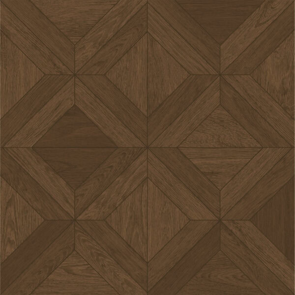 Close-up of a single Elegant Stately Medium Walnut Wood Look Tile, highlighting its intricate pattern and rich, medium walnut tones. This 100% waterproof porcelain tile offers unmatched durability and easy care for timeless elegance.