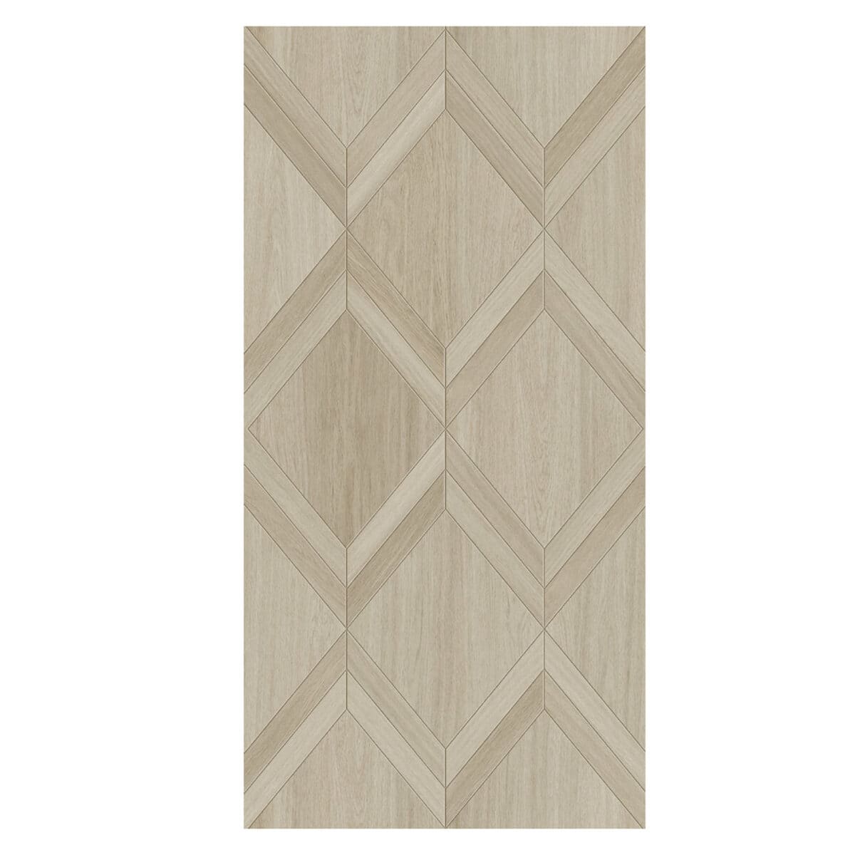 Close-up of a single Light Luxury Beige White Wood Color Wood Look Tile, highlighting its intricate pattern and soft, creamy tones. This 100% waterproof porcelain tile offers unmatched durability and easy care for serene luxury.