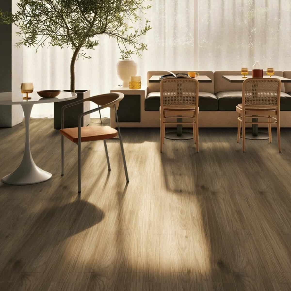 Modern Farmhouse Earthen Oak Wood Look LVT Flooring - Image 4