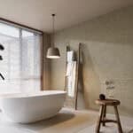 Modern Minimalist Warm Grey Wood Look Tile - Image 5