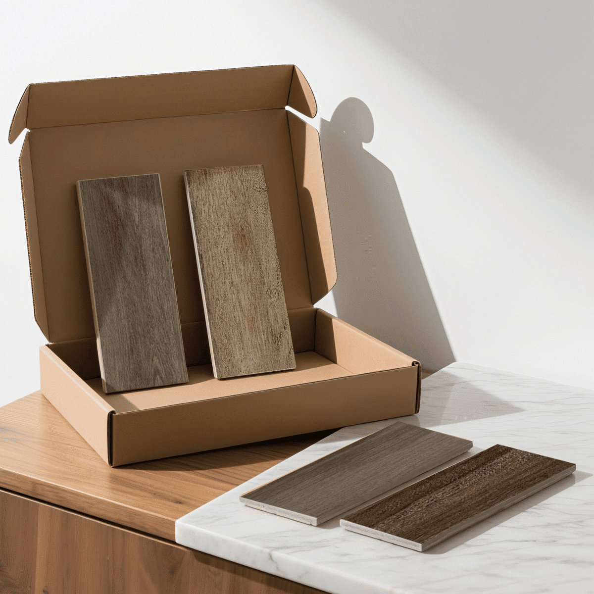Prodcut Sample Wood Look Tile 4pieces/Box Gray Brown - Image 1