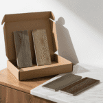 Sample Box Wood Look Tile 4 Pieces Brown - Image 2