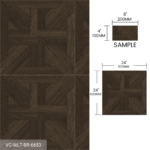 Sample Box Wood Look Tile 5 Pieces Black Brown - Image 5