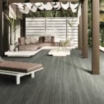 Modern Minimalist Charcoal Gray Wood LookTile - Image 3