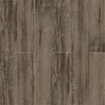 Full view of Rustic Smoked Brown Wood Look Tile, capturing the smoky tones and deep grain of reclaimed wood. This 100% waterproof porcelain tile offers unmatched performance, resisting scratches and stains for enduring rustic style.