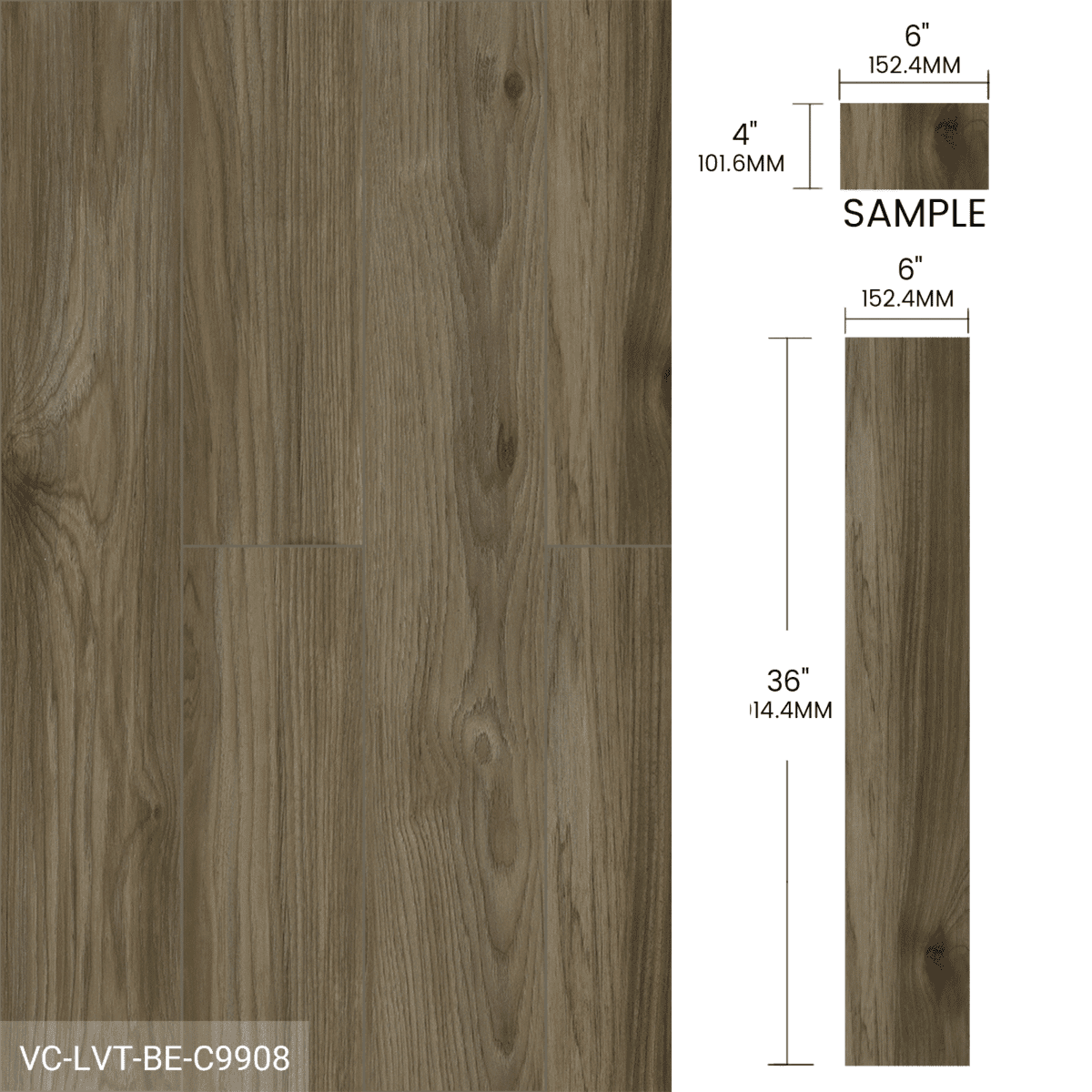 Sample Box Vinyl Flooring Stone Look and Wood Look 6 Pieces - Image 7