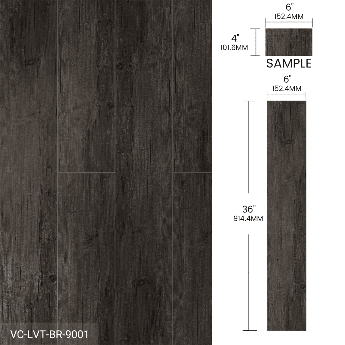 Sample Box Vinyl Flooring Stone Look and Wood Look 6 Pieces - Image 5