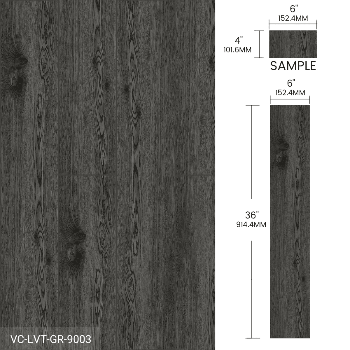Sample Box Vinyl Flooring Stone Look and Wood Look 6 Pieces - Image 3