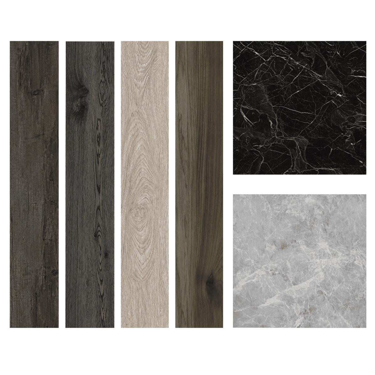 Product Sample Vinly Flooring 6 Pieces/Box Gray Beige Brown - Image 2