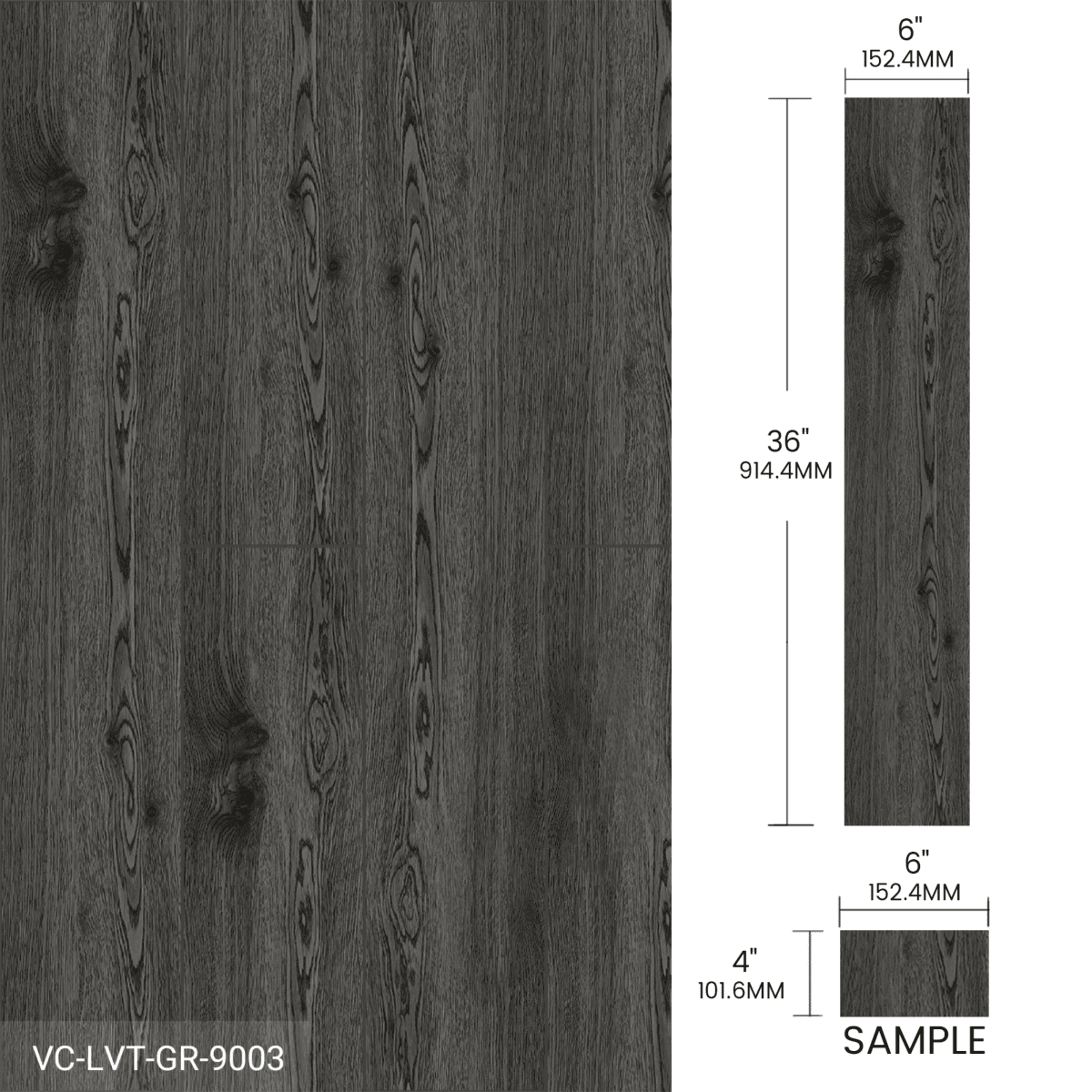 Product Sample Vinly Flooring 6 Pieces/Box Gray Beige Brown - Image 3