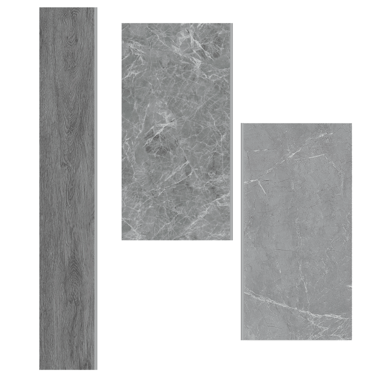 Product Sample Stone Look Click Lock Vinyl Flooring 3Pieces/Box Gray - Image 2