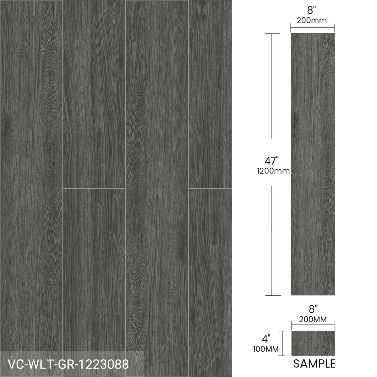 Product Sample Wood Look Tile 4pieces/Box Bray Beige Brown - Image 6
