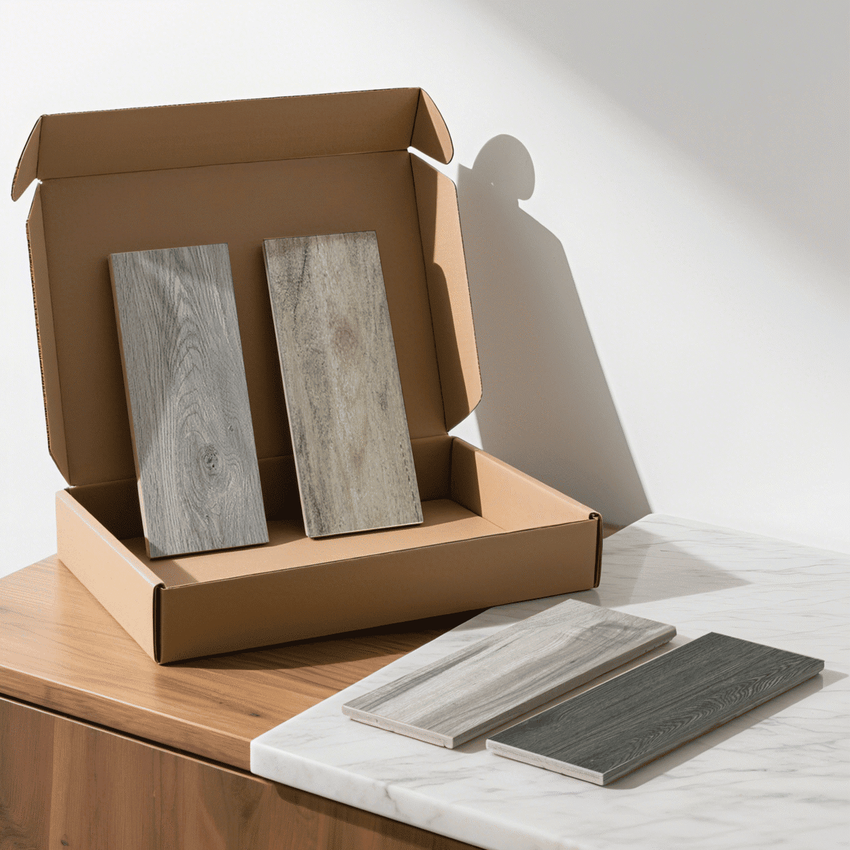Product Sample Wood Look Tile 4pieces/Box Bray Beige Brown - Image 1