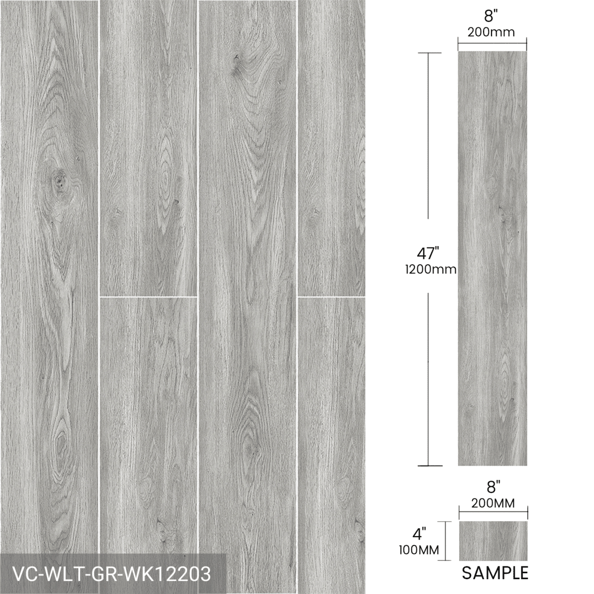 Product Sample Wood Look Tile 4pieces/Box Bray Beige Brown - Image 3