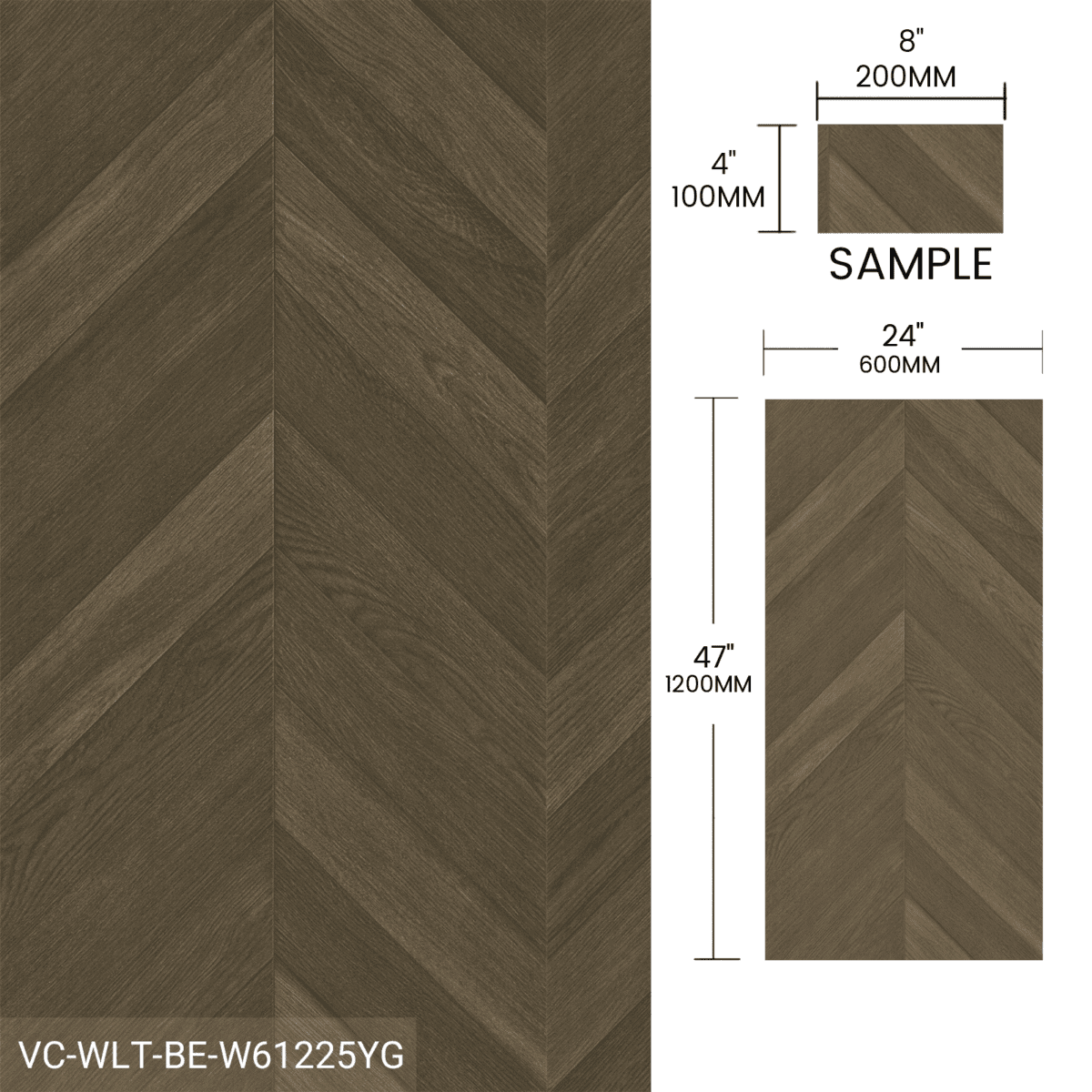 Sample Box Wood Look Tile 4pieces Herringbone - Image 6