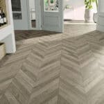 a white decor room with tiles that look like wood performs outstanding