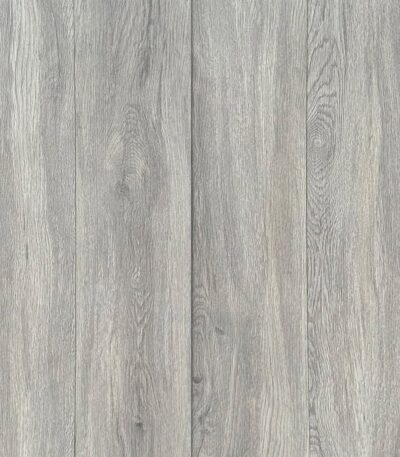 A top-down, seamless view of multiple Modern Silver Grey SPC planks laid together.