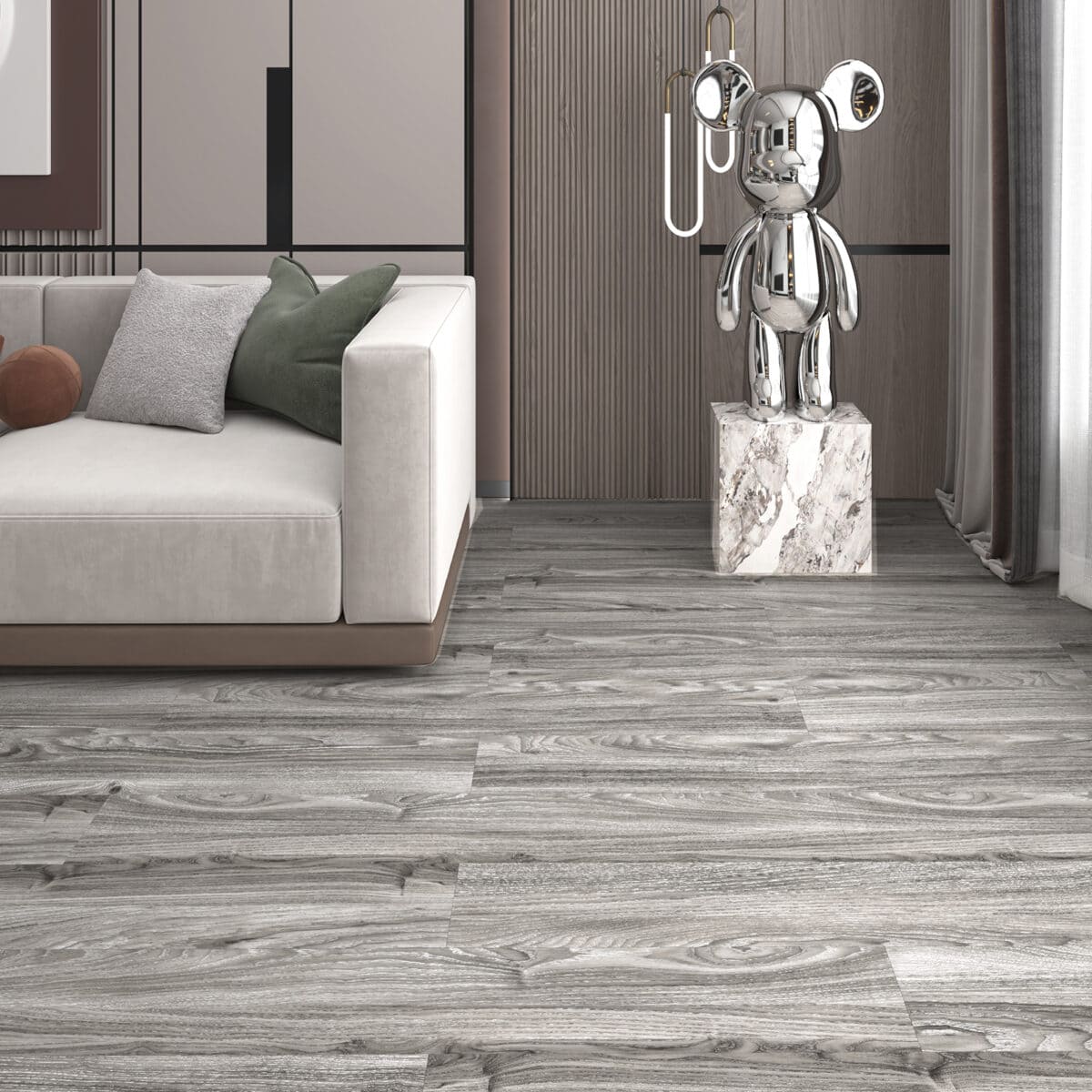 Captivating Modern Ash Gray Wood Look SPC - Image 3