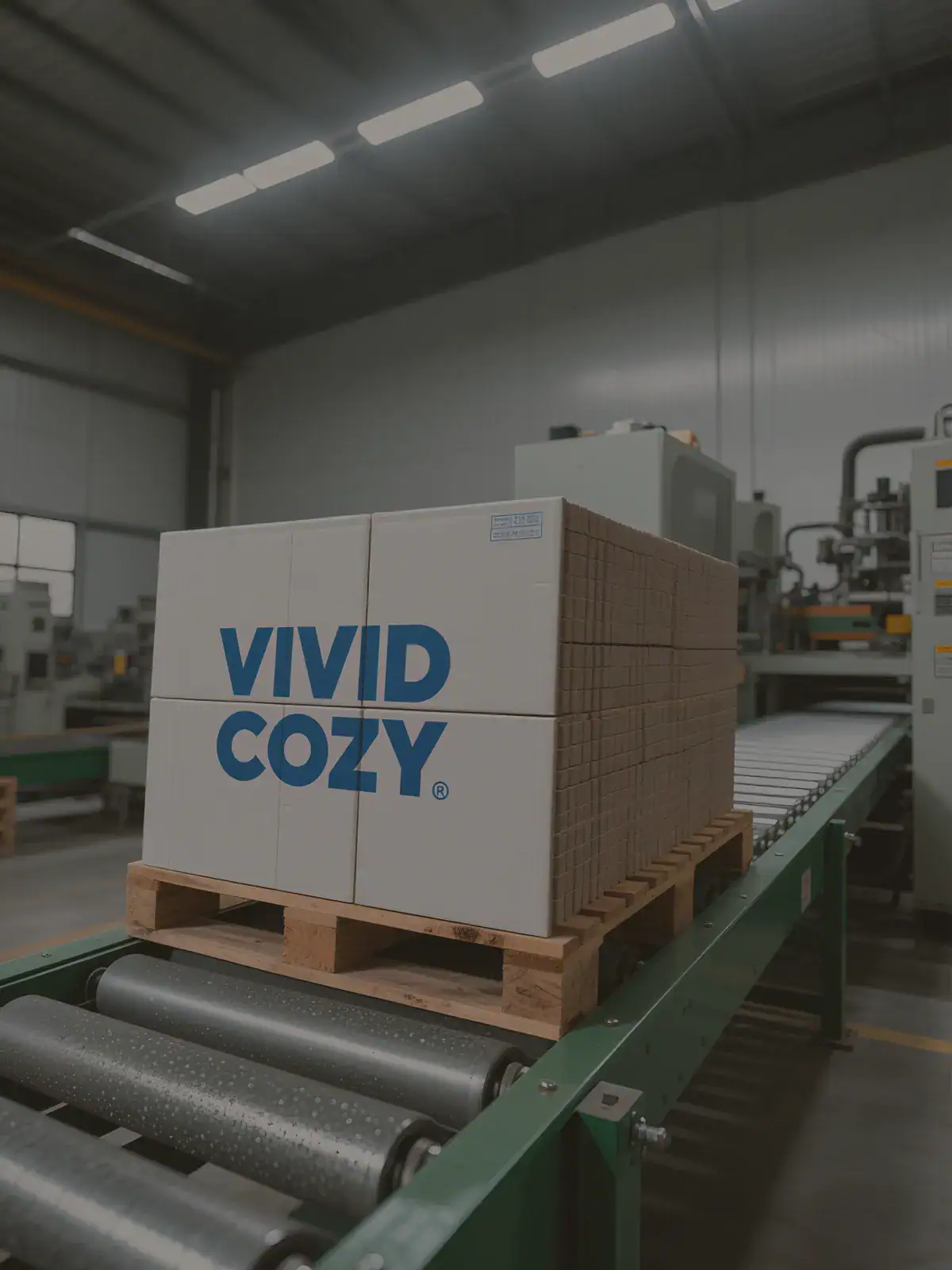 Factory tile export process with shipment visuals and pricing comparison chart